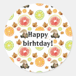 Thanksgiving Decor Fall Farmhouse Ronde Sticker