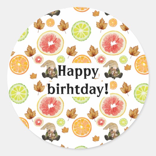 Thanksgiving Decor Fall Farmhouse Ronde Sticker (Voorkant)