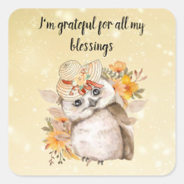 Thanksgiving Decor Fall Farmhouse  Vierkante Sticker