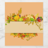 Thanksgiving Decoratie Wijn Etiket (Enkel label)