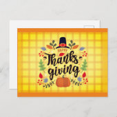 Thanksgiving Decoration Celebration Briefkaart (Voorkant / Achterkant)