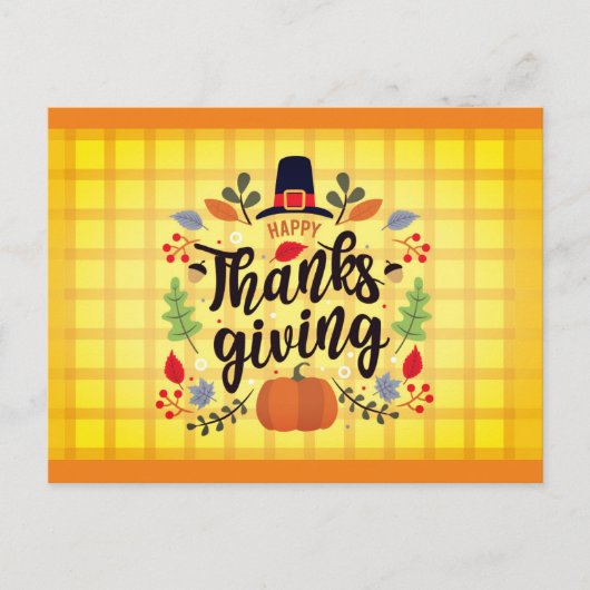 Thanksgiving Decoration Celebration Briefkaart (Voorkant)