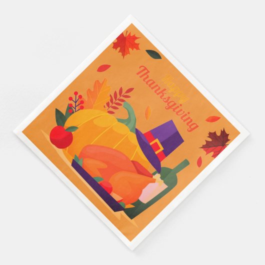 Thanksgiving Decoration Celebration Servet (Hoek)