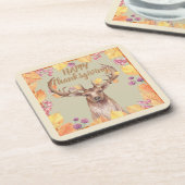 Thanksgiving Deer, Buck Design Onderzetter (Linkerzijde)