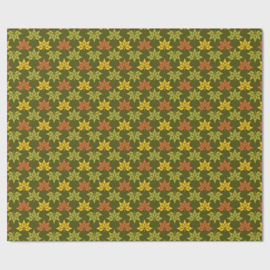 Thanksgiving Delight - Fall Leaves Pattern Cadeaupapier (Vlak)