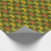 Thanksgiving Delight - Fall Leaves Pattern Cadeaupapier (Hoek)