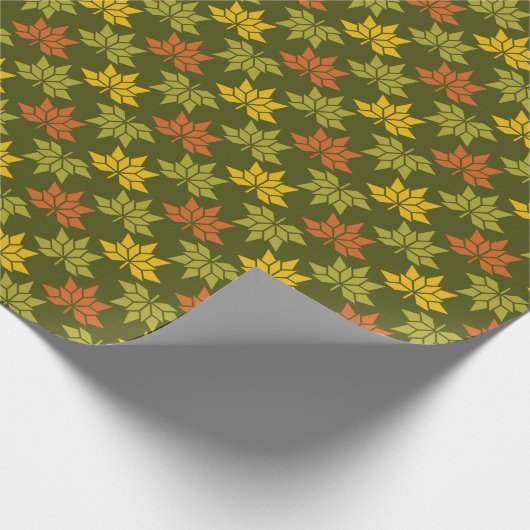 Thanksgiving Delight - Fall Leaves Pattern Cadeaupapier (Hoek)