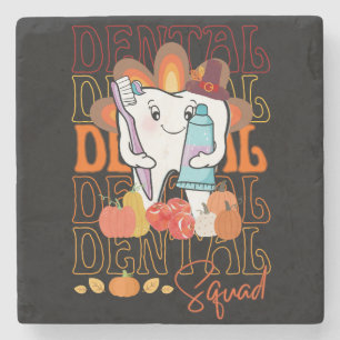 Thanksgiving Dental Squad Feestelijke Tandheelkund Stenen Onderzetter