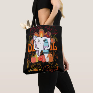 Thanksgiving Dental Squad Feestelijke Tandheelkund Tote Bag