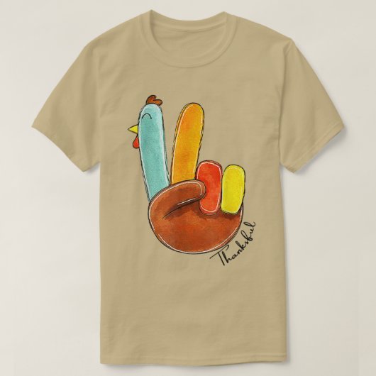 Thanksgiving deorteert Turkije met dankbaarheid T-shirt (Design voorkant)