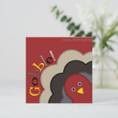 Thanksgiving die kalkoen verbergt kaart (Staand voorkant)