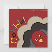 Thanksgiving die kalkoen verbergt kaart (Voorkant)