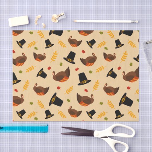 Thanksgiving Dierenteeltwelk voor de feestdag Tissuepapier (Craft)