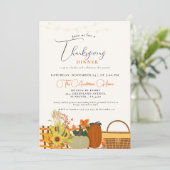 Thanksgiving Dineer fall Pumpkin Turkey party   Kaart (Staand voorkant)