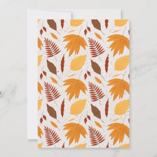 THANKSGIVING DINER | Bewerkbaar Modern Kaart (Achterkant)