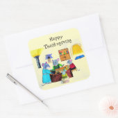 THANKSGIVING DINER BIJ HET MUISHUIS VIERKANTE STICKER (Envelop)