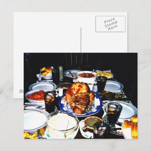 Thanksgiving, diner, Briefkaart (Voorkant / Achterkant)