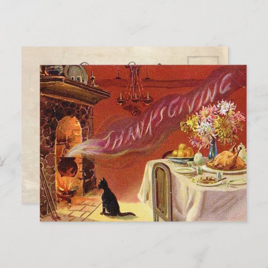 Thanksgiving Diner Briefkaart (Voorkant / Achterkant)