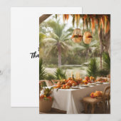 Thanksgiving Diner - Buiten in de tropen Feestdagenkaart (Voorkant / Achterkant)