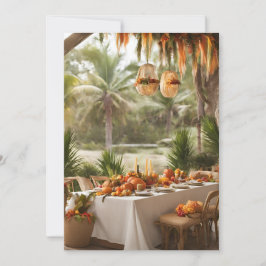 Thanksgiving Diner - Buiten in de tropen Feestdagenkaart