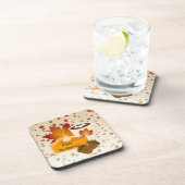 Thanksgiving Diner Cuisine Pompoentaart Hete Cacao Bier Onderzetter (Rechterzijde)