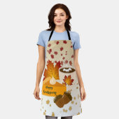 Thanksgiving Diner Cuisine Pompoentaart Hete Cacao Schort (Gedragen)