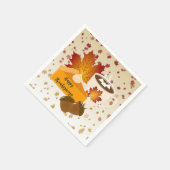 Thanksgiving Diner Cuisine Pompoentaart Hete Cacao Servet (Hoek)