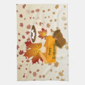 Thanksgiving Diner Cuisine Pompoentaart Hete Cacao Theedoek (Verticaal)