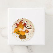 Thanksgiving Diner Cuisine Pompoentaart Hot Choco Bedankjes Labels (In situ)