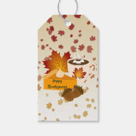 Thanksgiving Diner Cuisine Pompoentaart Hot Choco Cadeaulabel