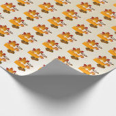 Thanksgiving Diner Cuisine Pompoentaart Hot Choco Cadeaupapier (Hoek)