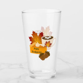 Thanksgiving Diner Cuisine Pompoentaart Hot Choco Glas