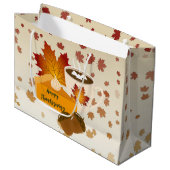 Thanksgiving Diner Cuisine Pompoentaart Hot Choco Groot Cadeauzakje (Voorkant Gekanteld)