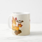 Thanksgiving Diner Cuisine Pompoentaart Hot Choco Koffiemok (Voorkant links)