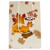 Thanksgiving Diner Cuisine Pompoentaart Hot Choco Medium Cadeauzakje (Achterkant)
