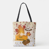 Thanksgiving Diner Cuisine Pompoentaart Hot Choco Tote Bag (Achterkant)