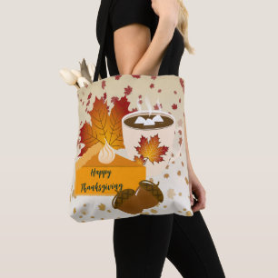 Thanksgiving Diner Cuisine Pompoentaart Hot Choco Tote Bag