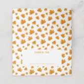 Thanksgiving Diner Dankbaar voor herfstbladeren Plaatskaartje (Buitenkant ongevouwen)