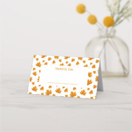 Thanksgiving Diner Dankbaar voor herfstbladeren Plaatskaartje