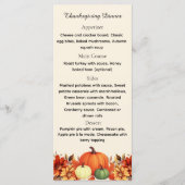 Thanksgiving Diner Dankbare Boodschap Menu (Voorkant)