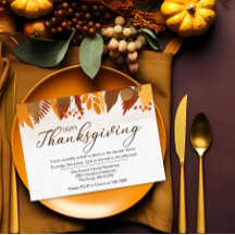 THANKSGIVING DINER | *Eenvoudig te bewerken*