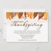 THANKSGIVING DINER | *Eenvoudig te bewerken* Kaart (Voorkant)
