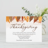 THANKSGIVING DINER | *Eenvoudig te bewerken* Kaart (Staand voorkant)