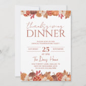 Thanksgiving Diner Eet Jaarlijks Thanksgiving Fees Kaart (Voorkant)