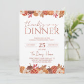 Thanksgiving Diner Eet Jaarlijks Thanksgiving Fees Kaart (Staand voorkant)