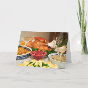 Thanksgiving diner feestdagen kaart