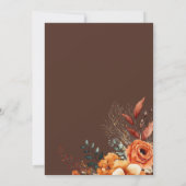 Thanksgiving diner floraal bruin kaart (Achterkant)