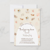 Thanksgiving diner floraal kaart (Voorkant)