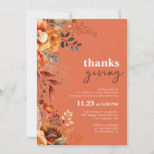 Thanksgiving diner floraal kaart (Voorkant)