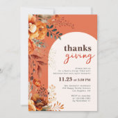 Thanksgiving diner floraal kaart (Voorkant)